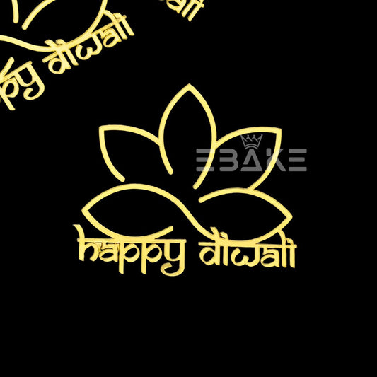Happy Diwali 3 Inch Acrylic Cutout (Set of 3)