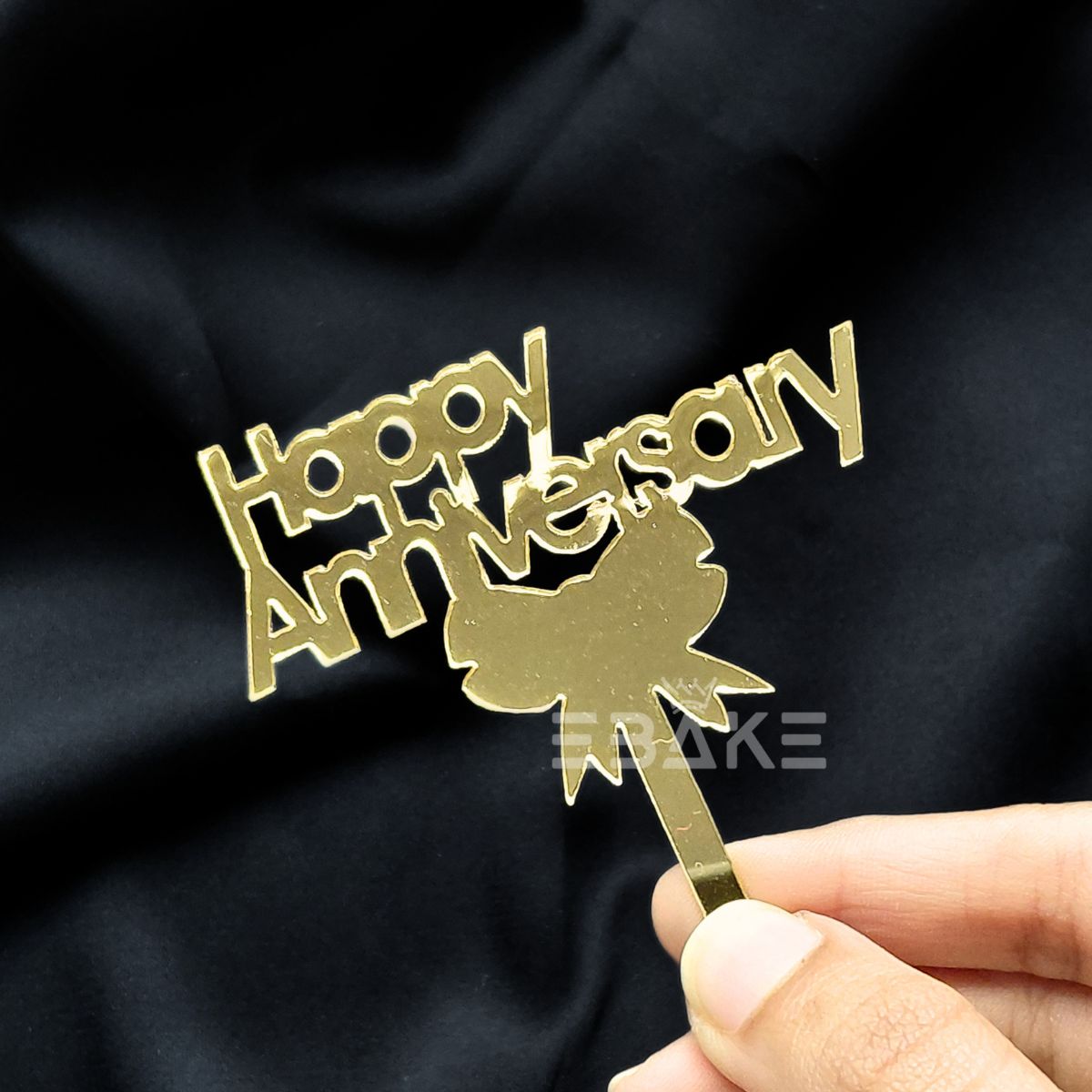 Happy Anniversary Mini Topper Golden