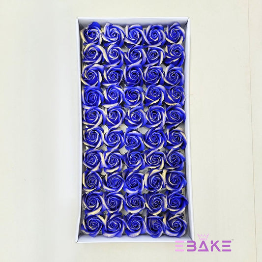 Scented Rose - Blue & Gold (50 Pieces)