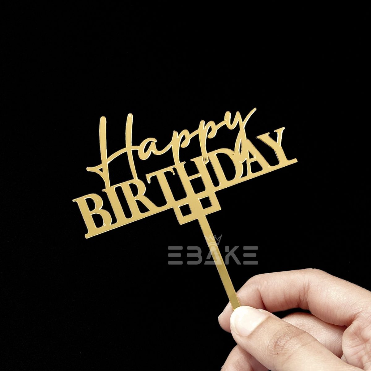 Happy Birthday Cake Topper 4 Inch