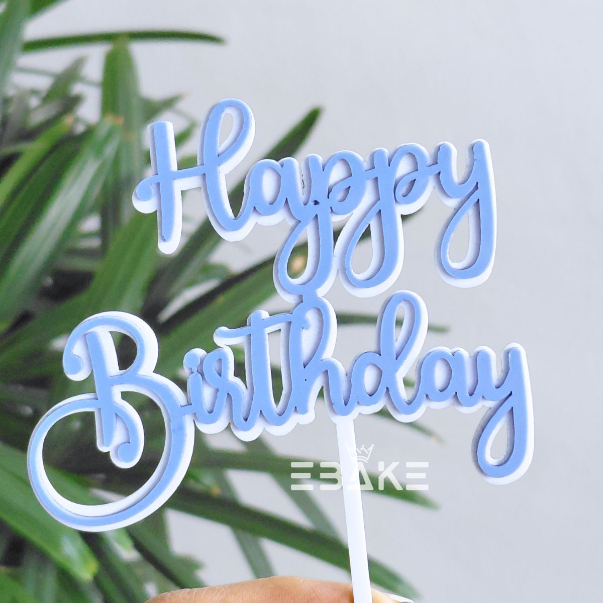 Happy Birthday Double Color Cake Topper