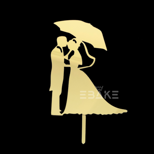 Couple Line Art Cake Topper