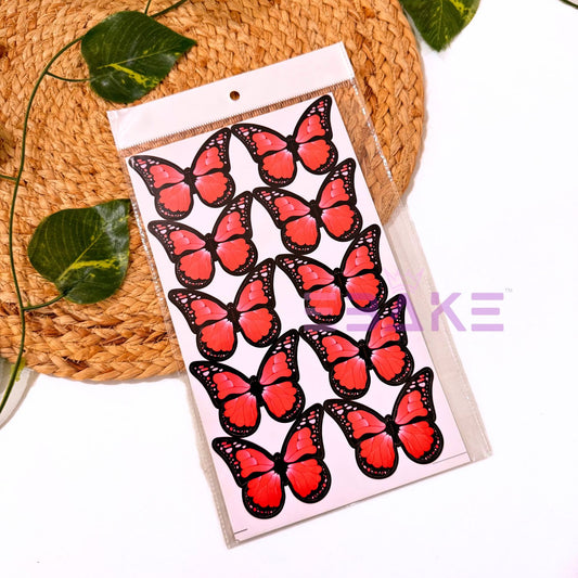 Paper Butterflies - Red(Set of 10 Pieces) B022