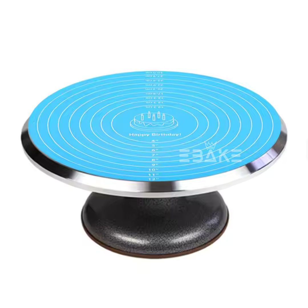 Blue Silicone Turn Table Non - Slip Mat / Baking Mat for Kneading & Fondant Rolling