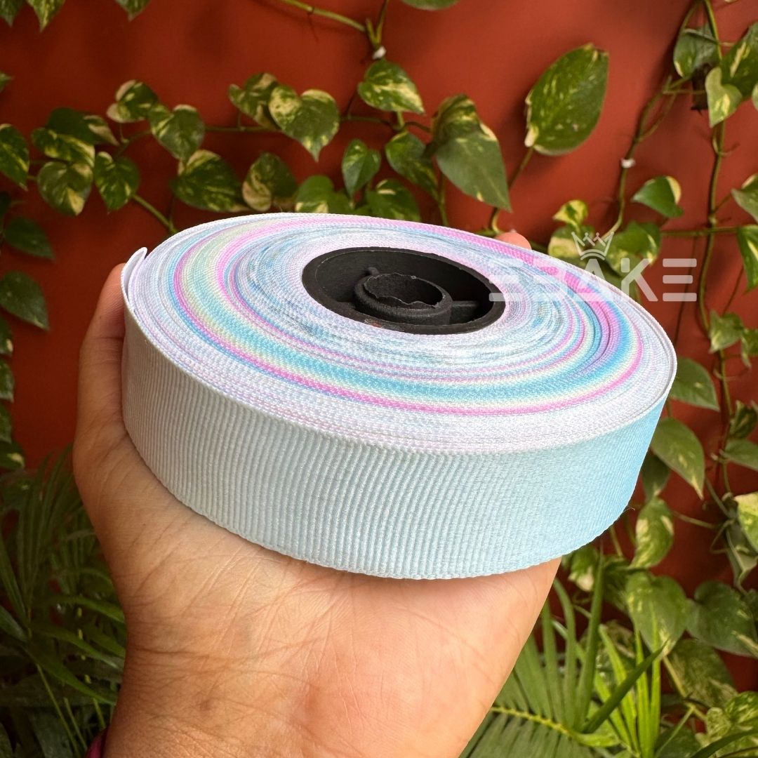 Pink and Blue Ombré Grosgrain Ribbon