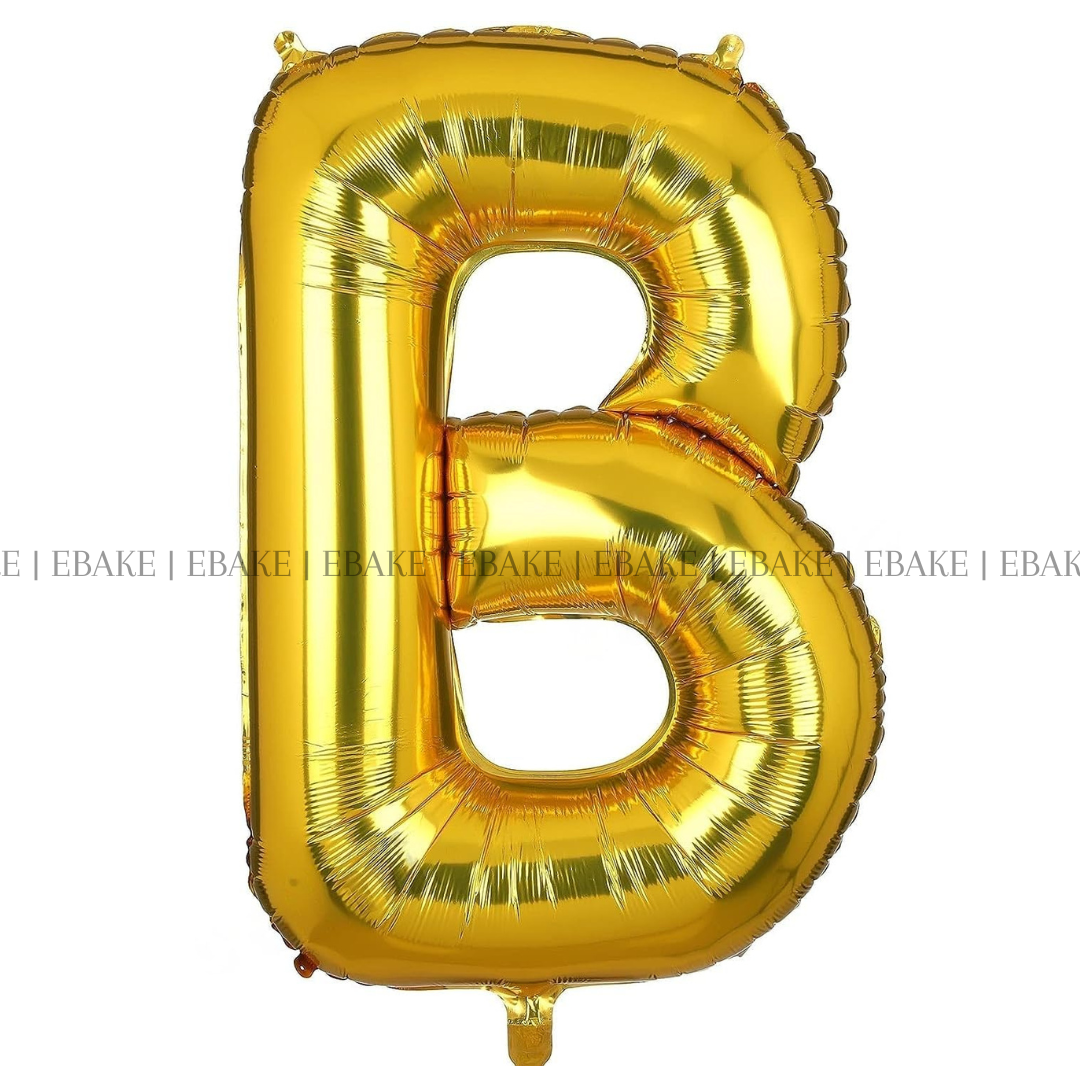 Alphabet Foil Balloons Gold 16 Inch Single Piece