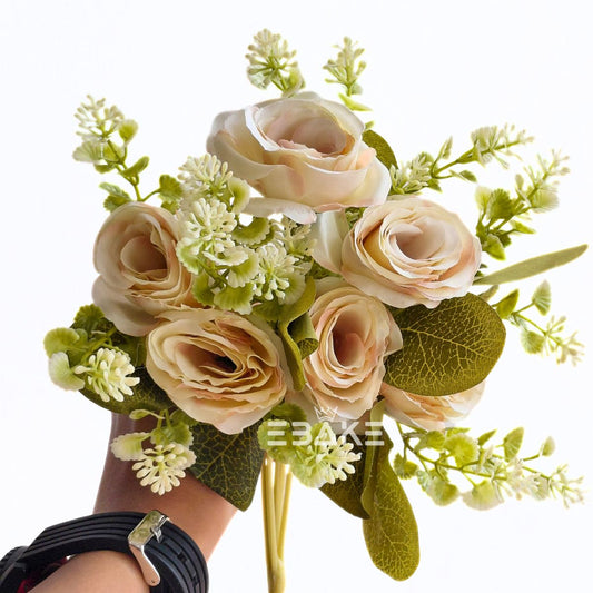 A2034 Rose Bunch With Fillers (Beige)