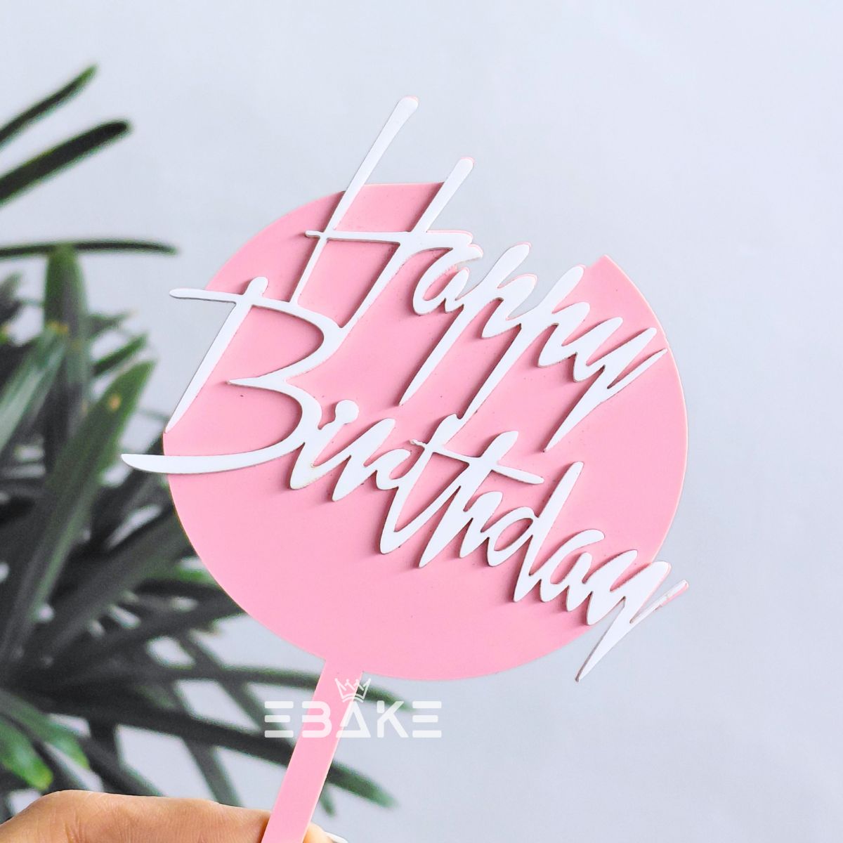 Happy Birthday Double Color Cake Topper