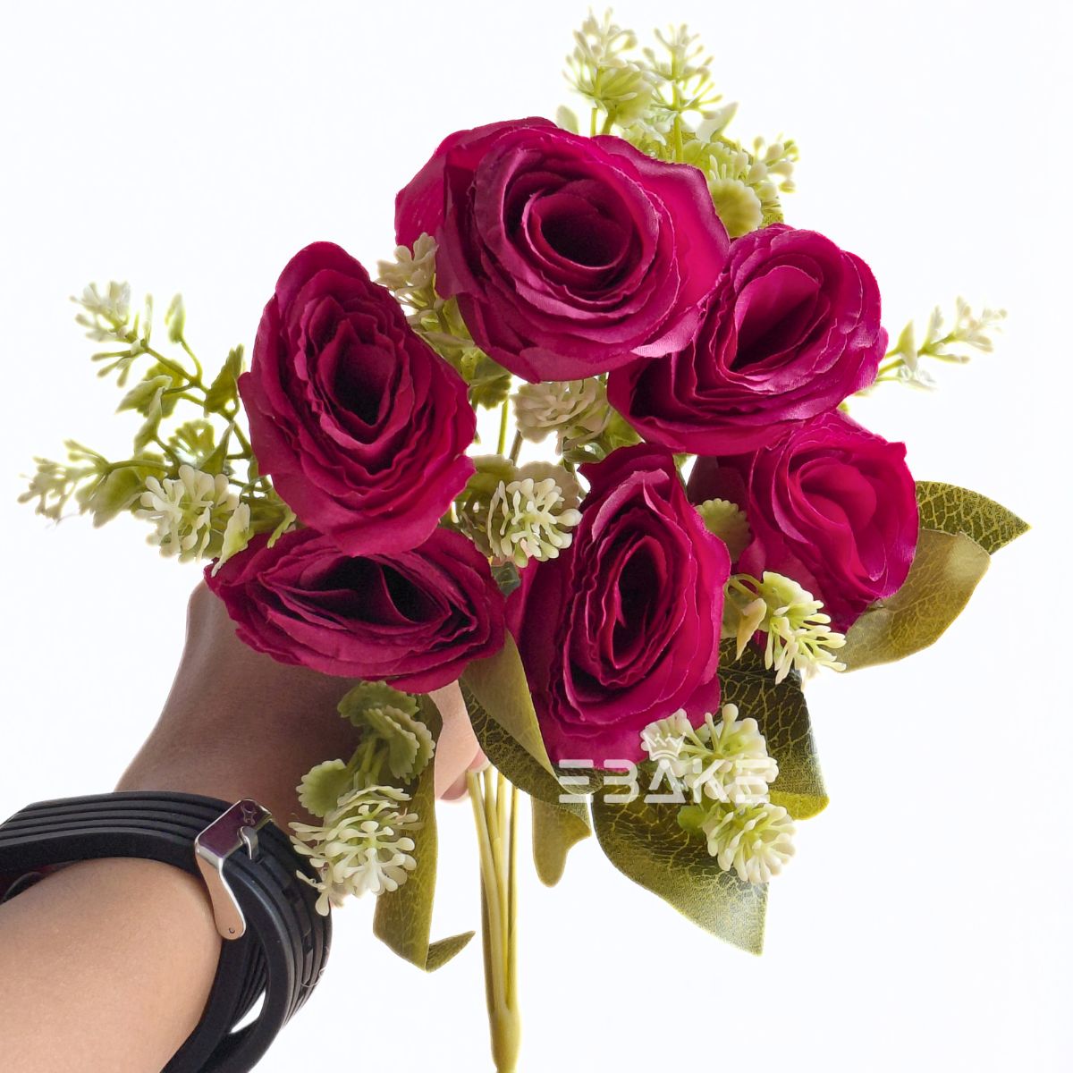 A2035 Rose Bunch With Fillers (Maroon)