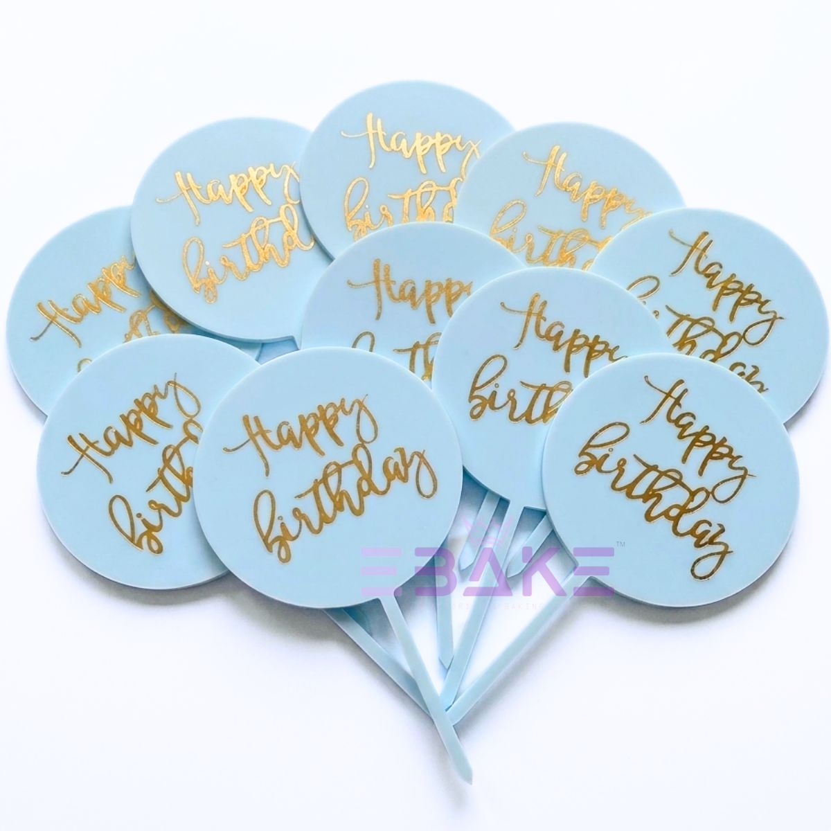 Happy Birthday Acrylic Cake Topper