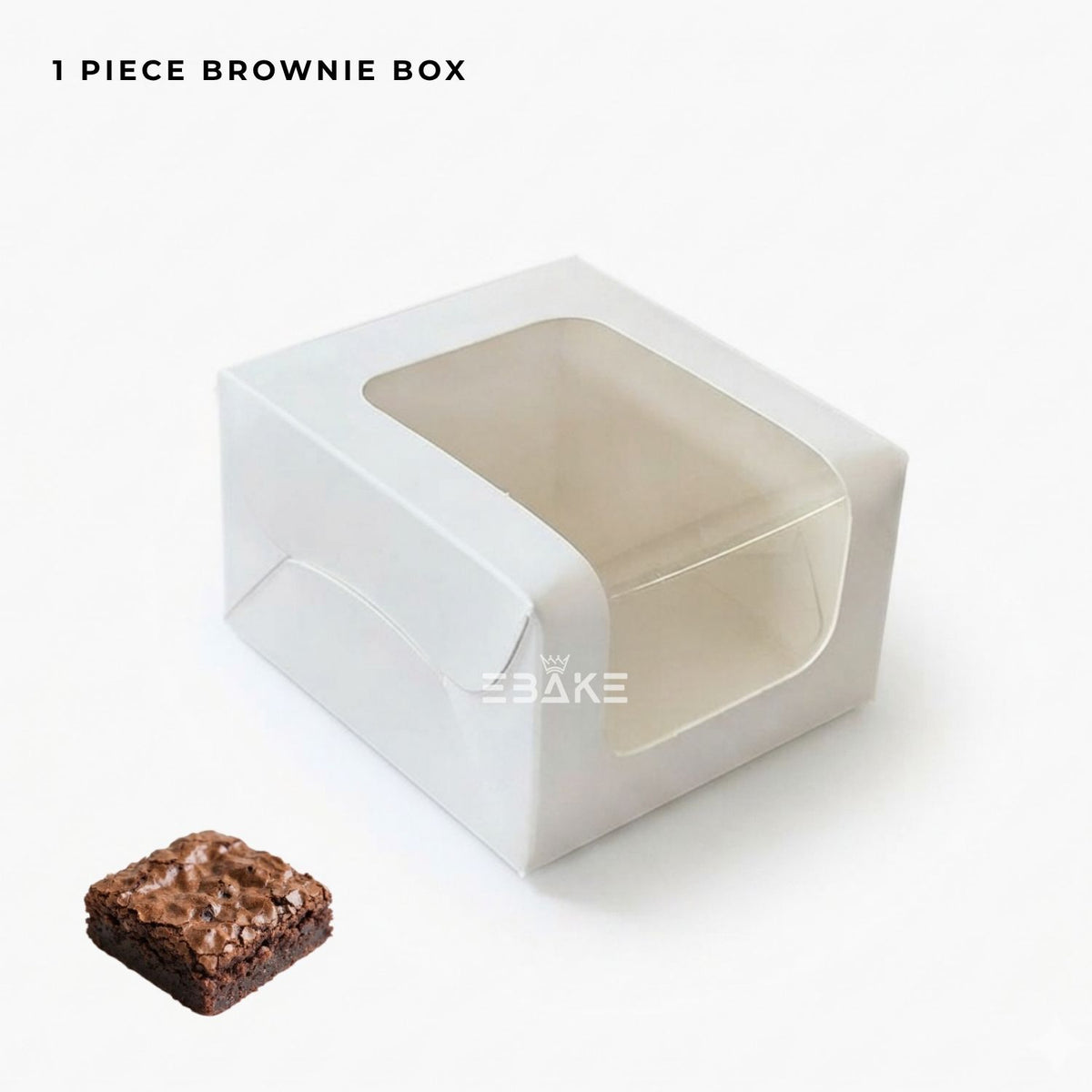 1 Piece Brownie Box White