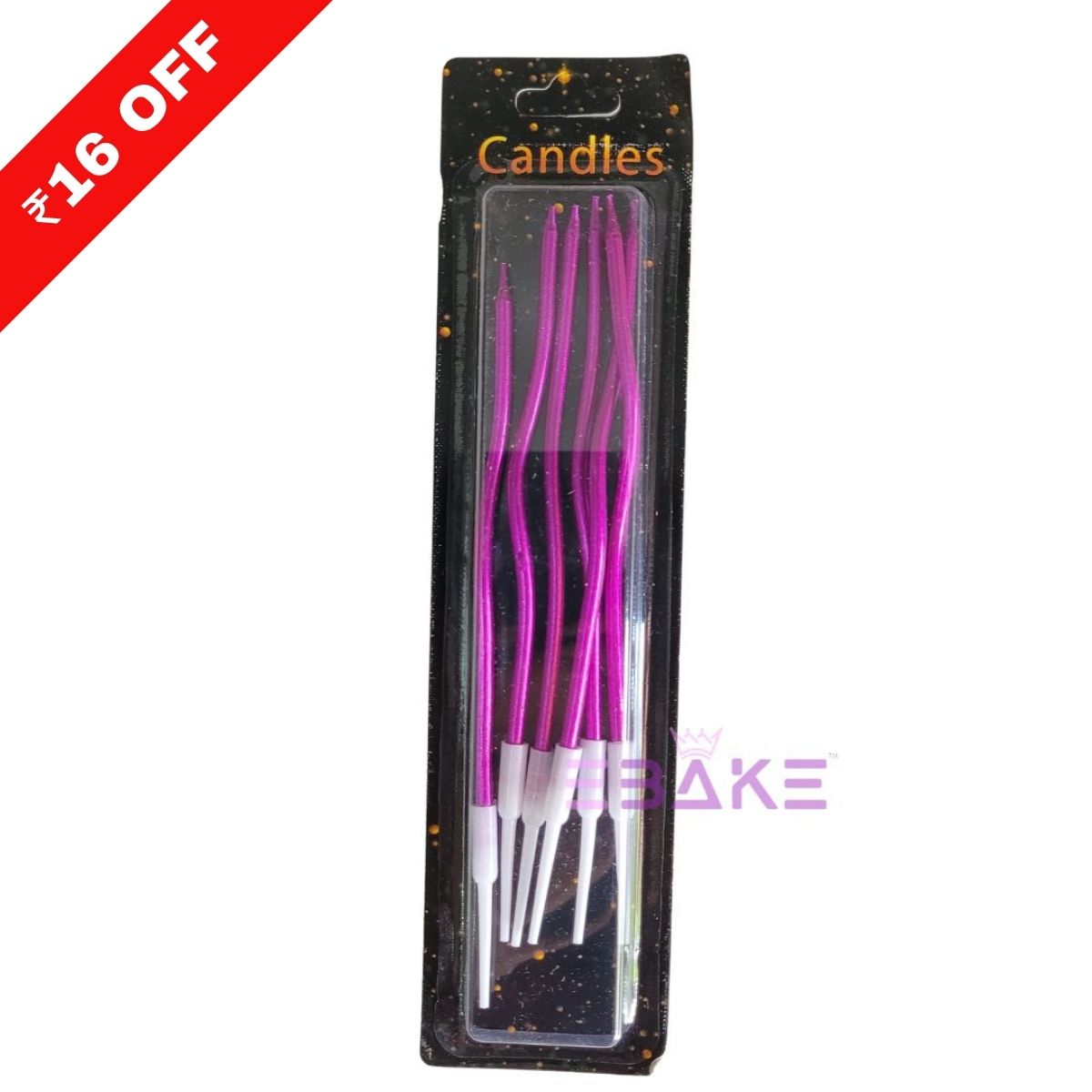 Metallic Pink Swirl Candle - Set Of 6