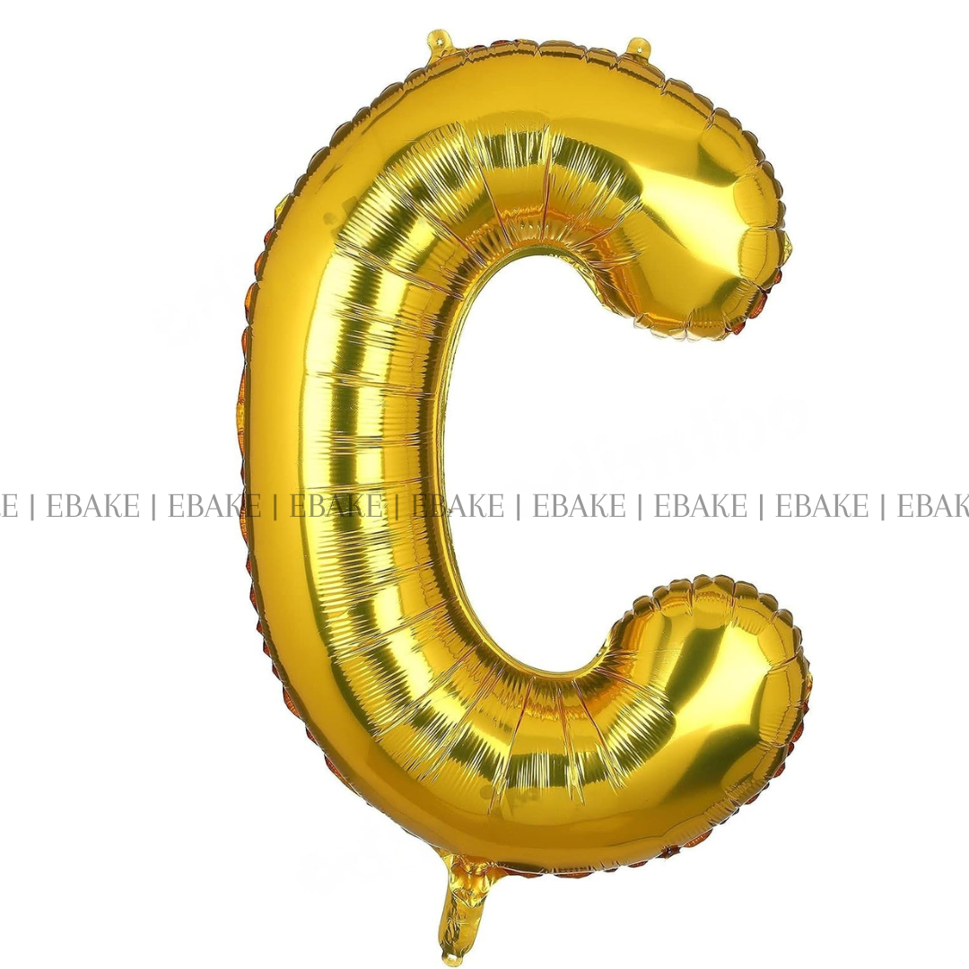 Alphabet Foil Balloons Gold 16 Inch Single Piece