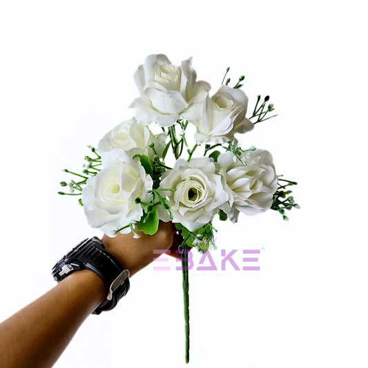 A1886 Pink Rose Bunch With Fillers (6 Roses & Fillers)