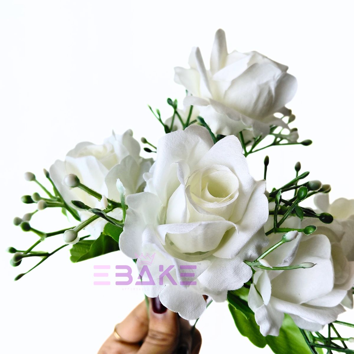 A1886 Pink Rose Bunch With Fillers (6 Roses & Fillers)