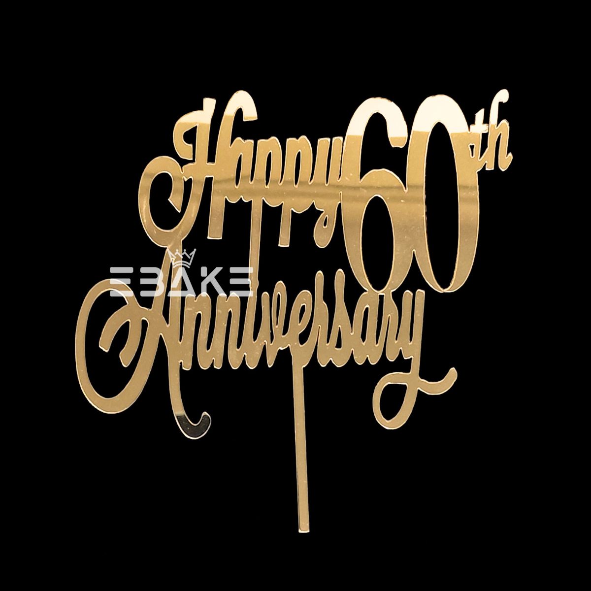 Happy 60th Anniversary Cake Topper