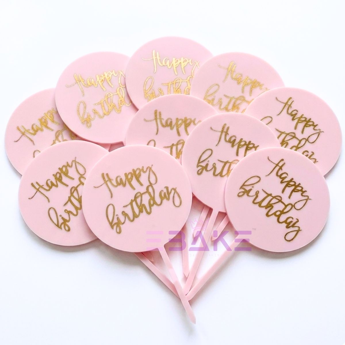 Happy Birthday Acrylic Cake Topper