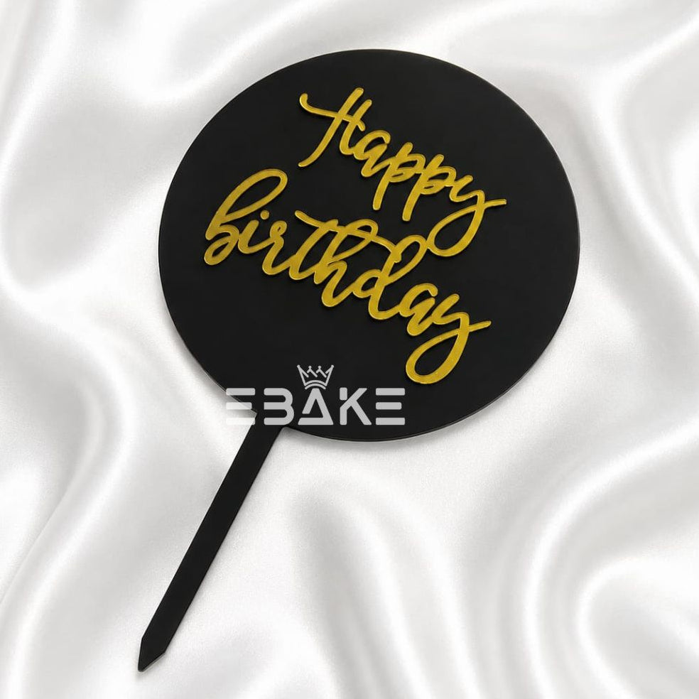 Happy Birthday Acrylic Cake Topper