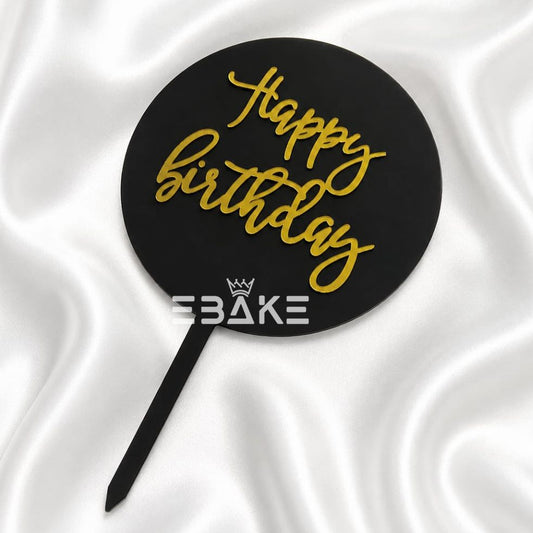 Happy Birthday Acrylic Cake Topper