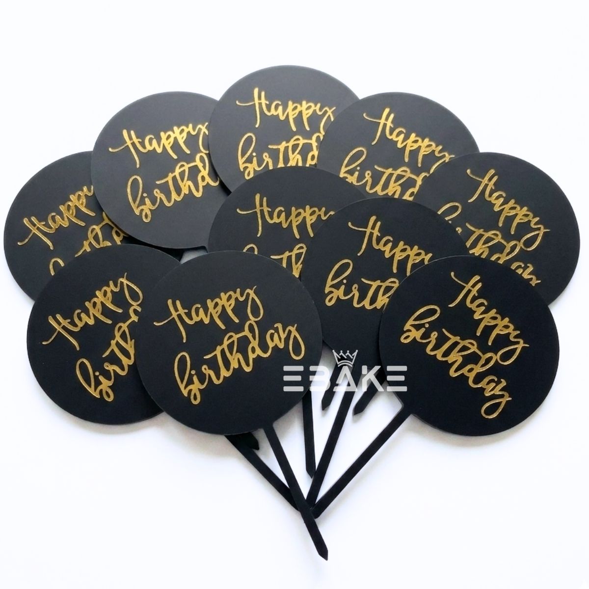 Happy Birthday Acrylic Cake Topper