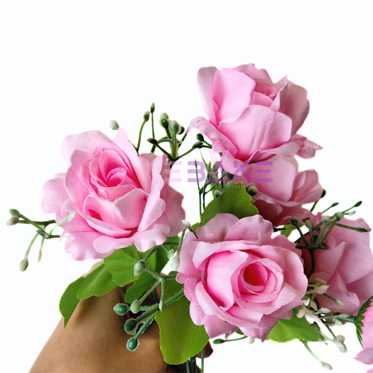 A1889 Pink Rose Bunch With Fillers (6 Roses & Fillers)