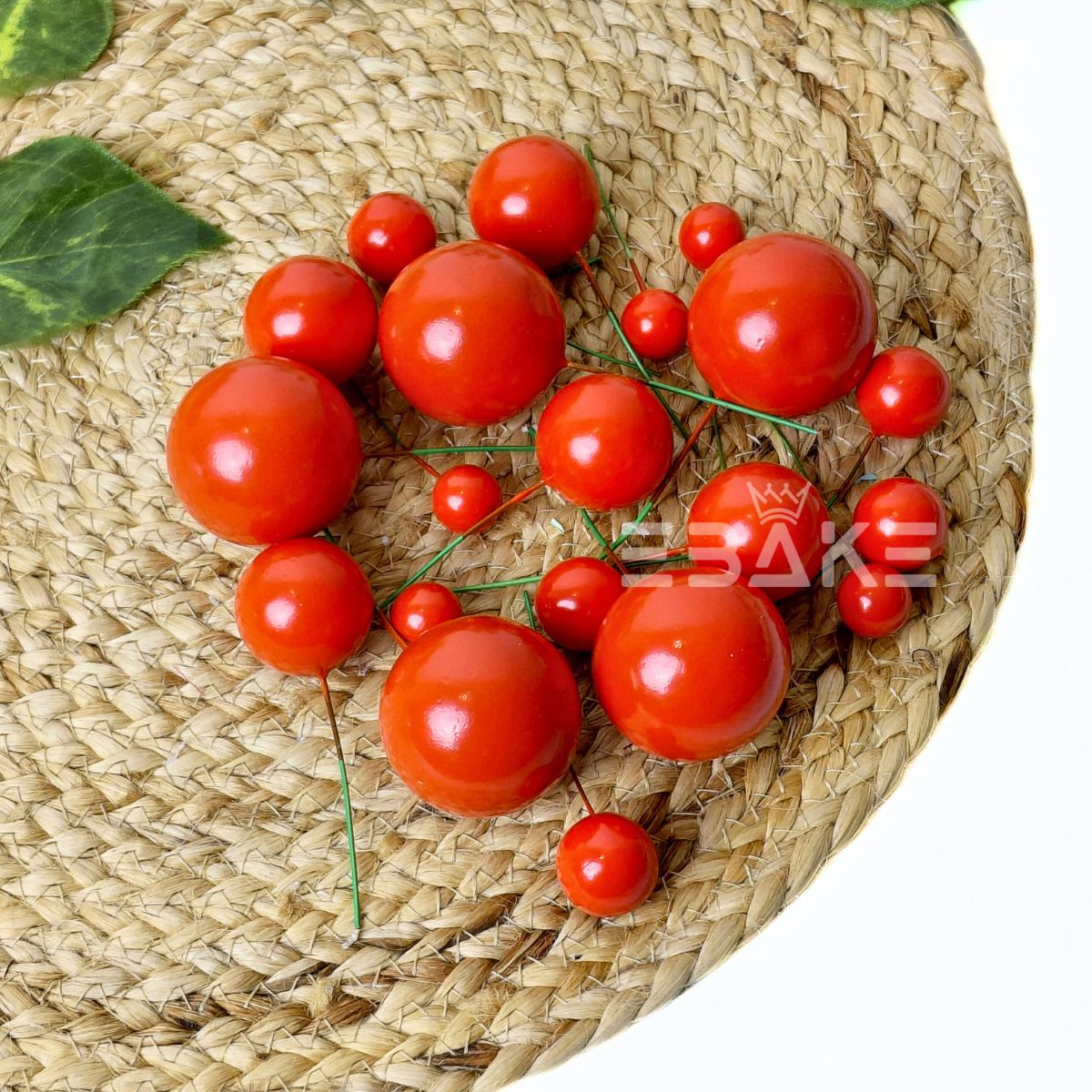 Flaming Orange Faux Balls - Set Of 20 Pieces