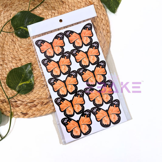 Paper Butterflies - Orange (Set of 10 Pieces) B024