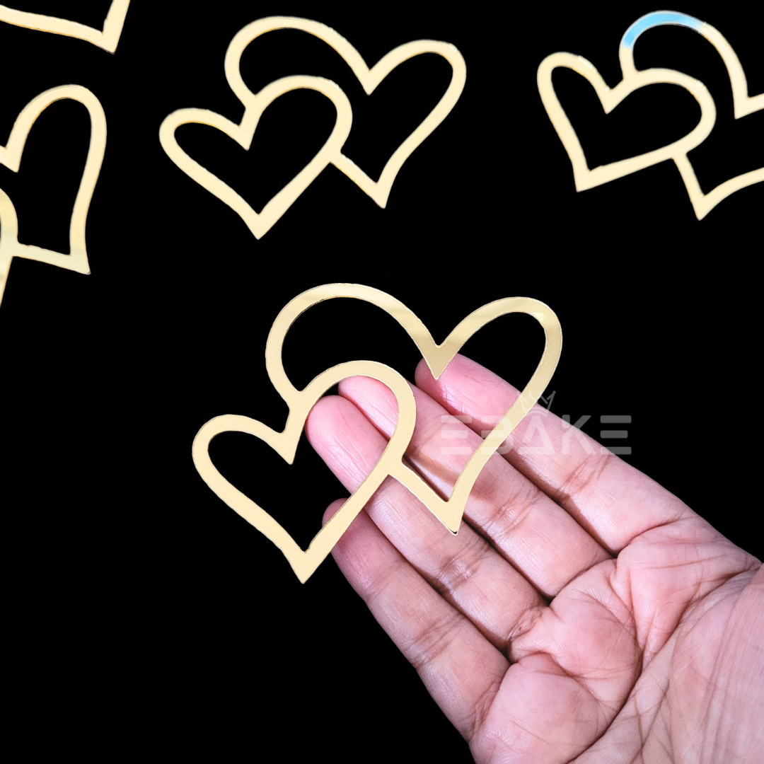 Acrylic Hearts Set (6 Pieces)