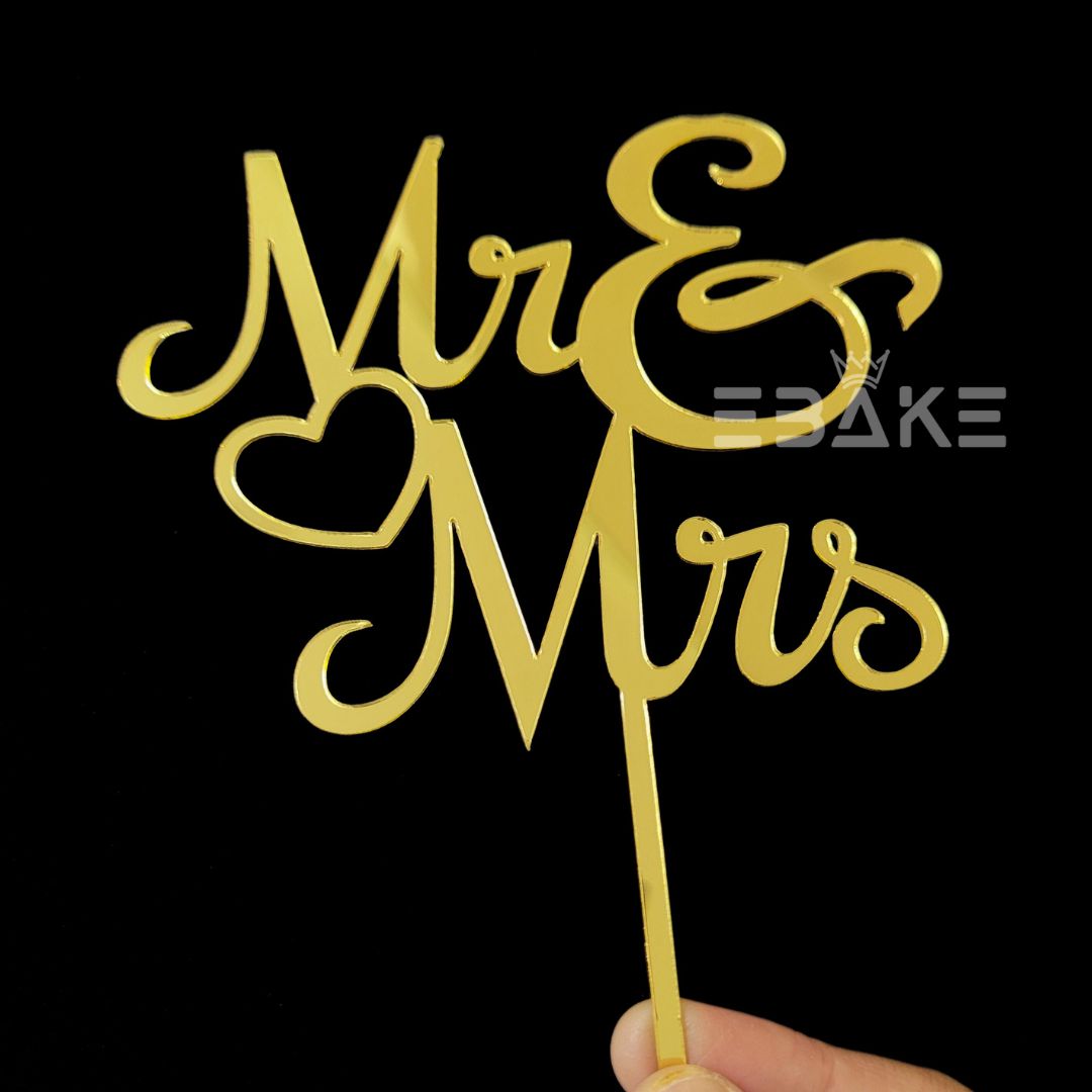 Mr & Mrs Cake Topper