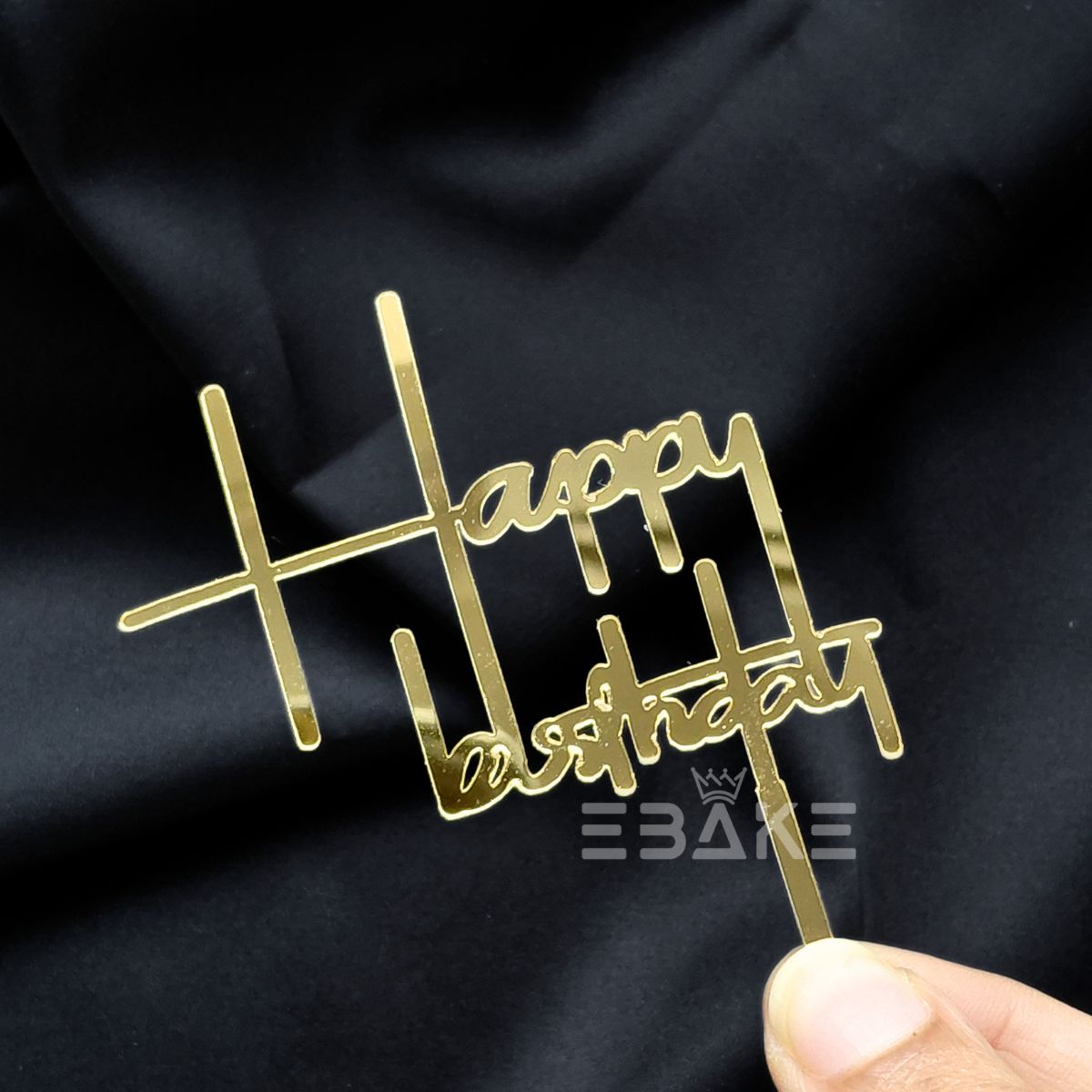 Happy Birthday Mini Topper Golden