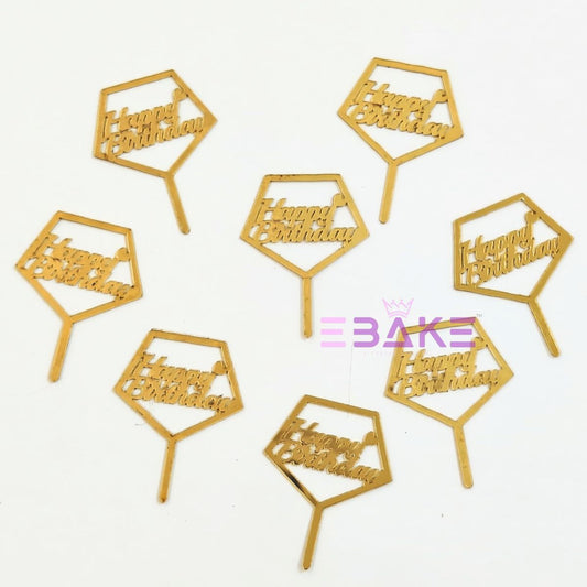Happy Birthday Mini Topper- 2" (Set of 10 Pieces)