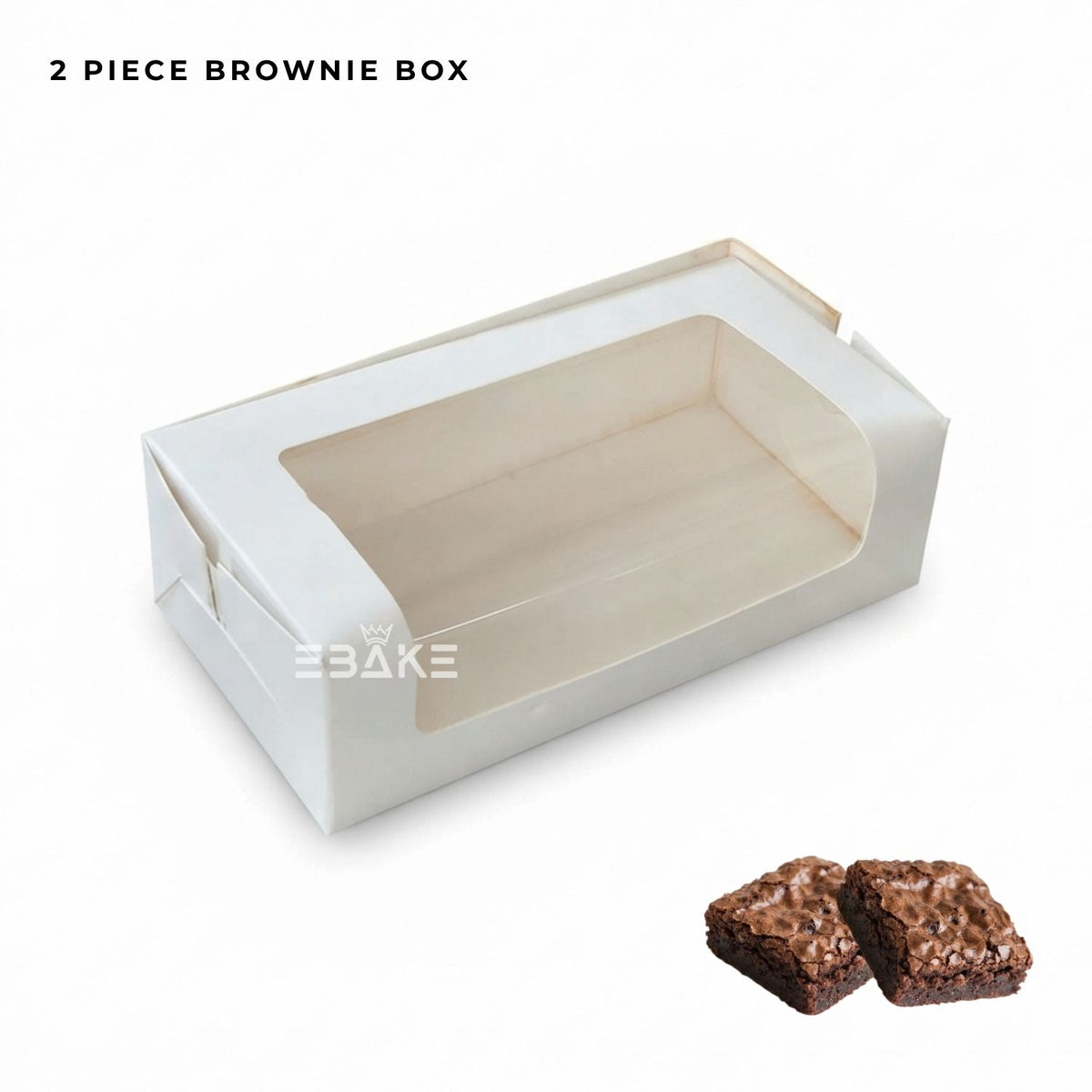 2 Piece Brownie Box White
