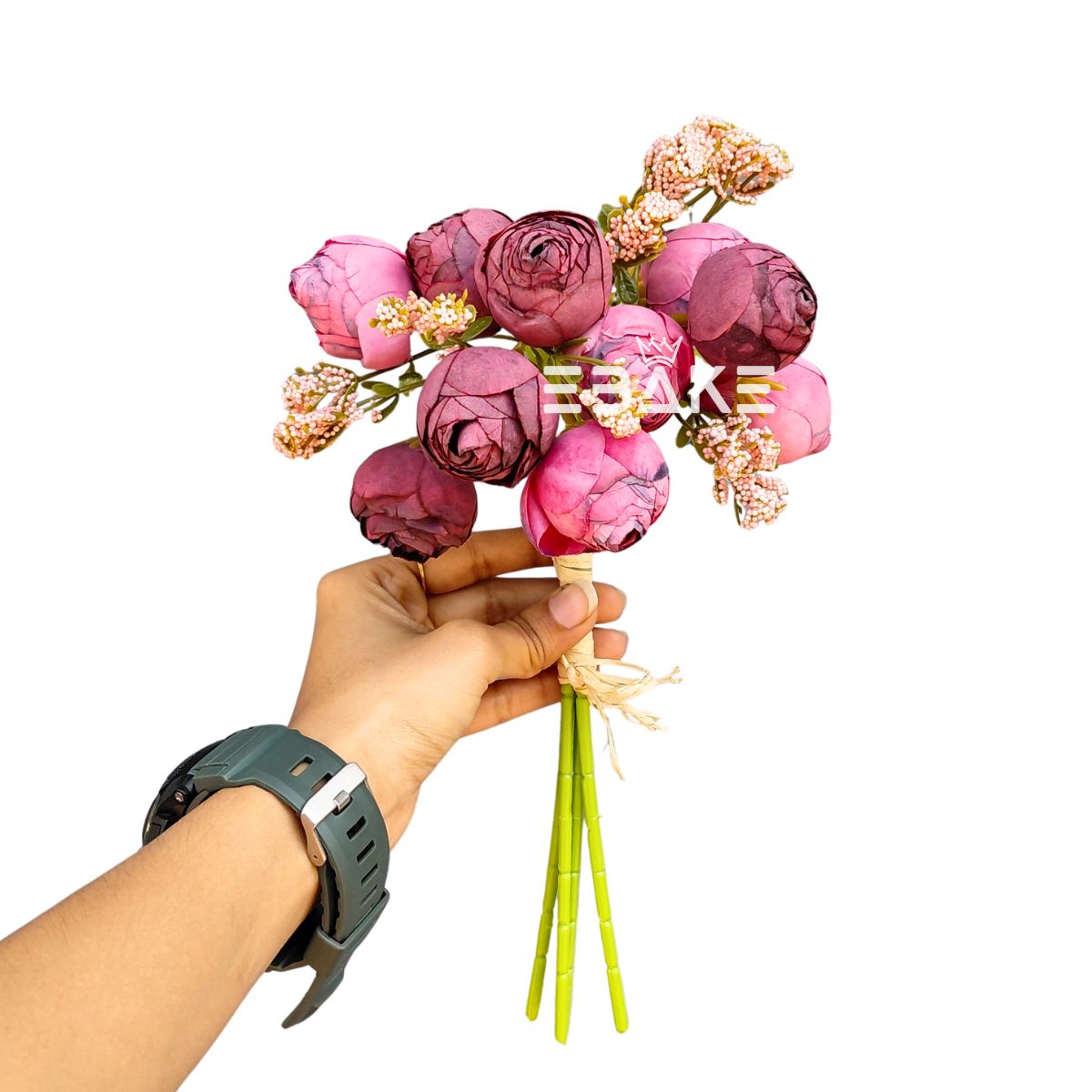 Closed Peony Bunch - Plum & Magenta (12 peonies & 4 fillers)