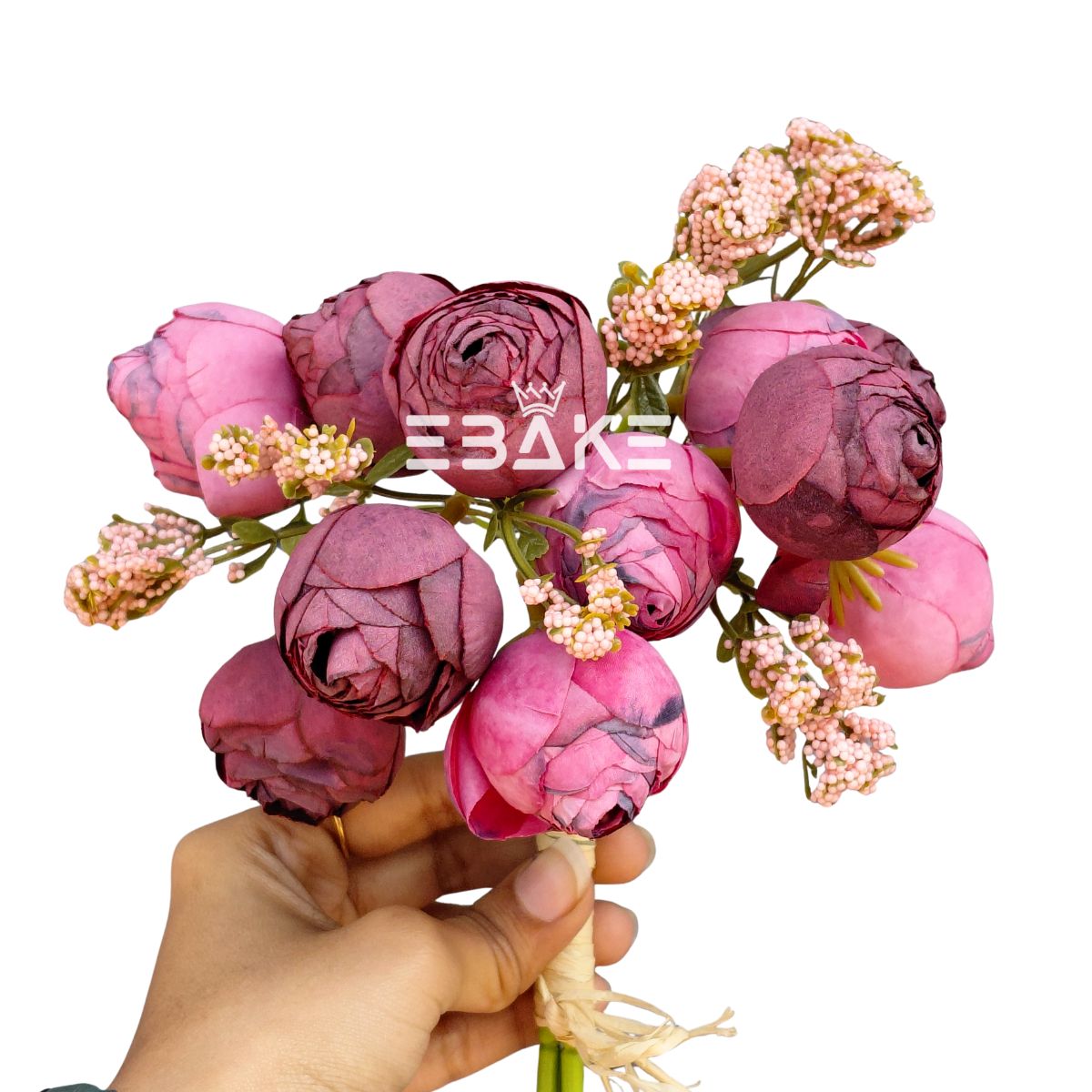 Closed Peony Bunch - Plum & Magenta (12 peonies & 4 fillers)