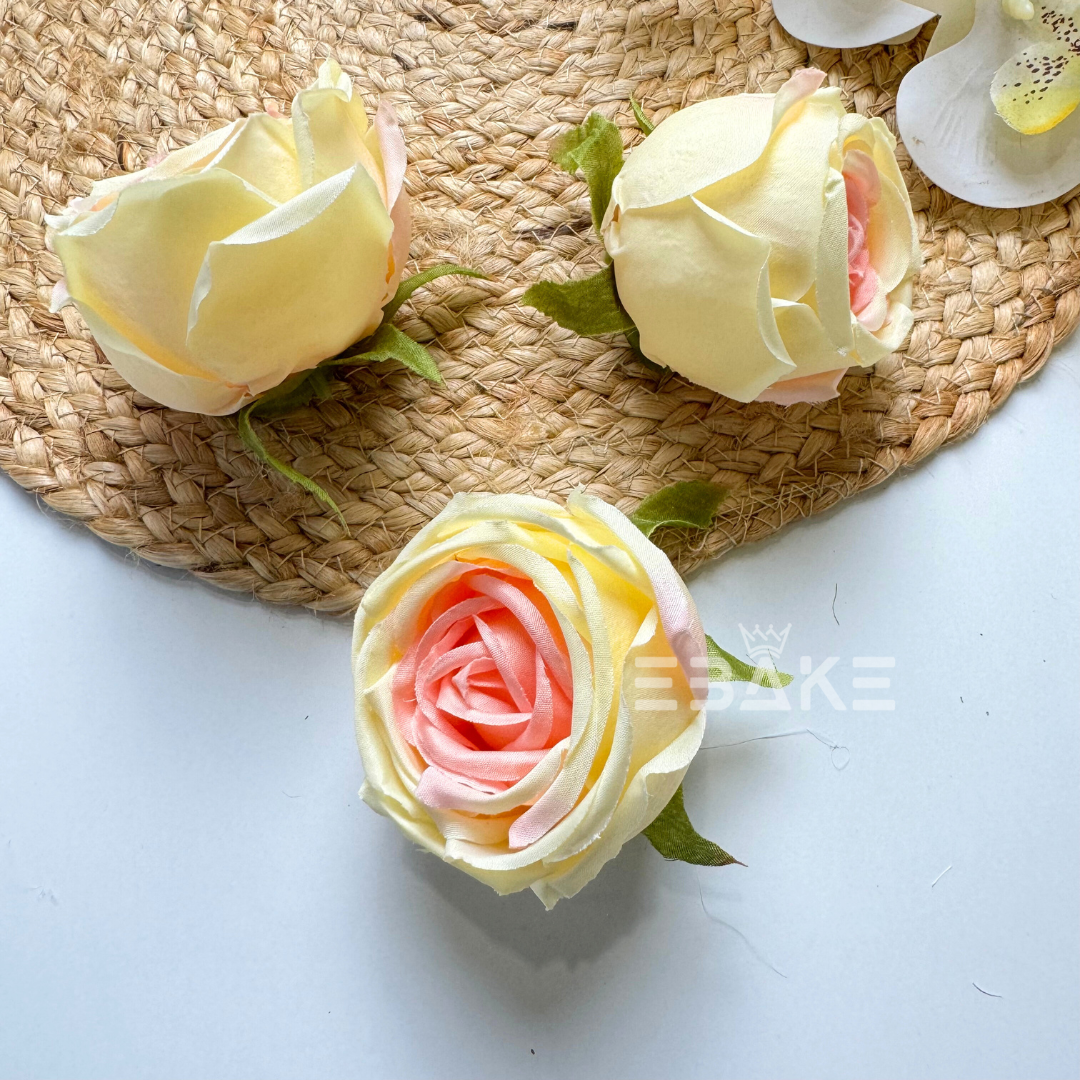 Cabbage Rose - A607 Cream & Pink