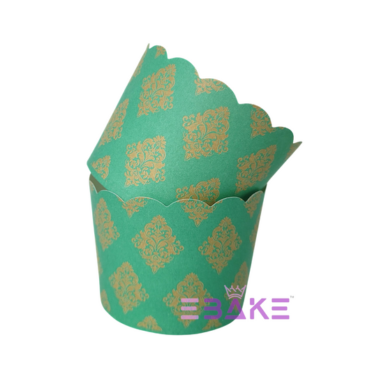 Green Paper Muffin Cup - Set Of 50 Pieces