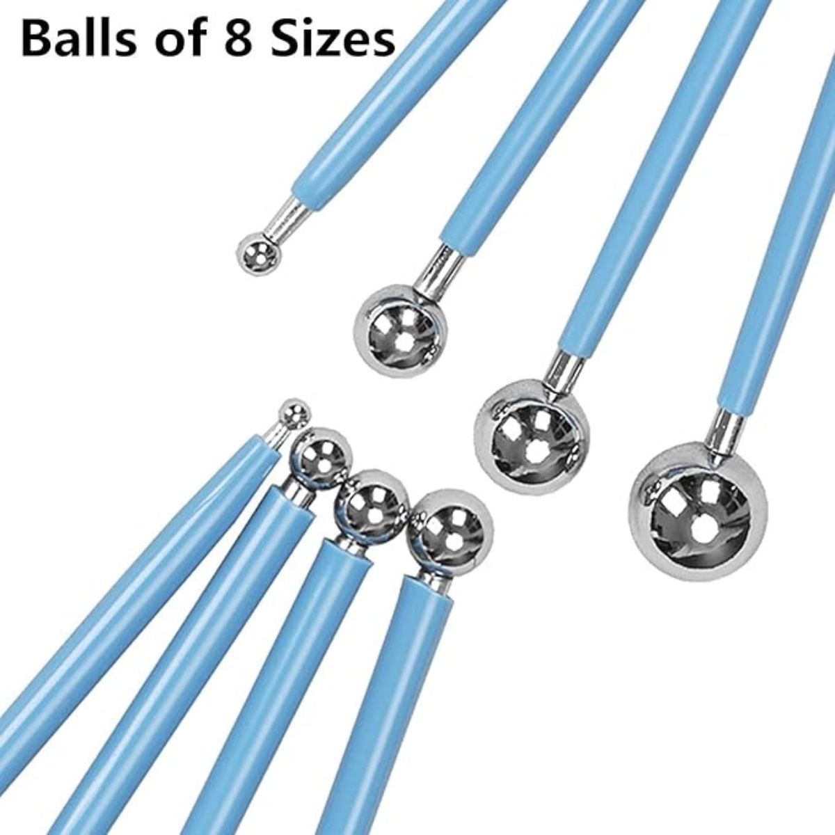 Fondant Modelling Ball Tools- Set of 4 (Assorted)
