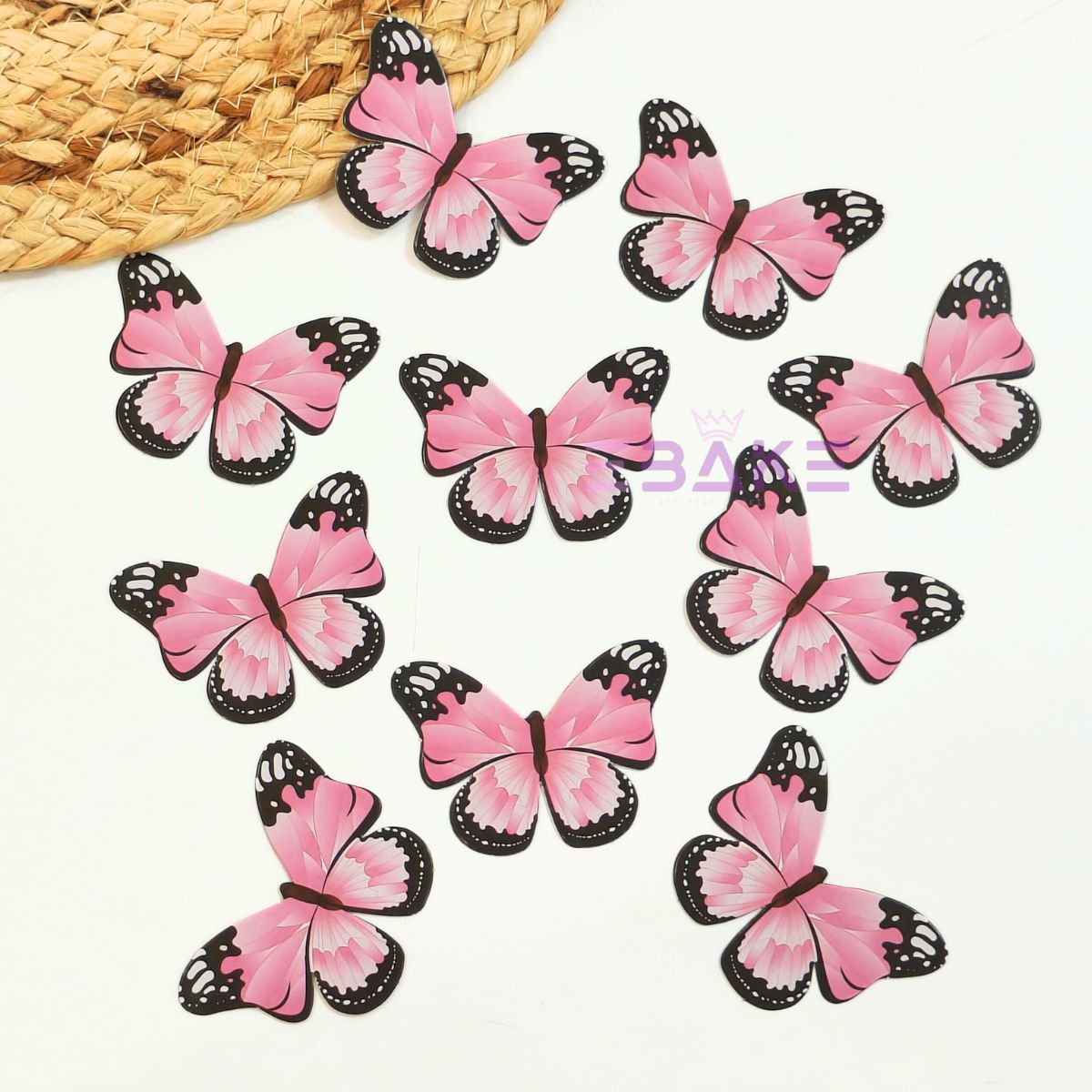 Paper Butterflies - Pink (Set of 10 Pieces)