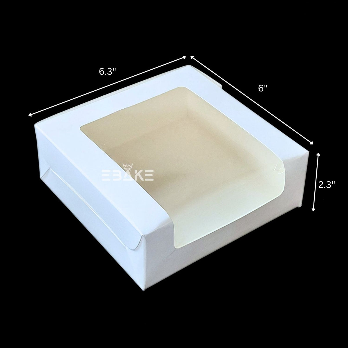 4 Piece Brownie Box White
