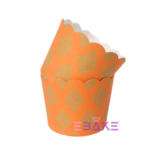 Orange Paper Muffin Cup - Set Of 50 Pieces