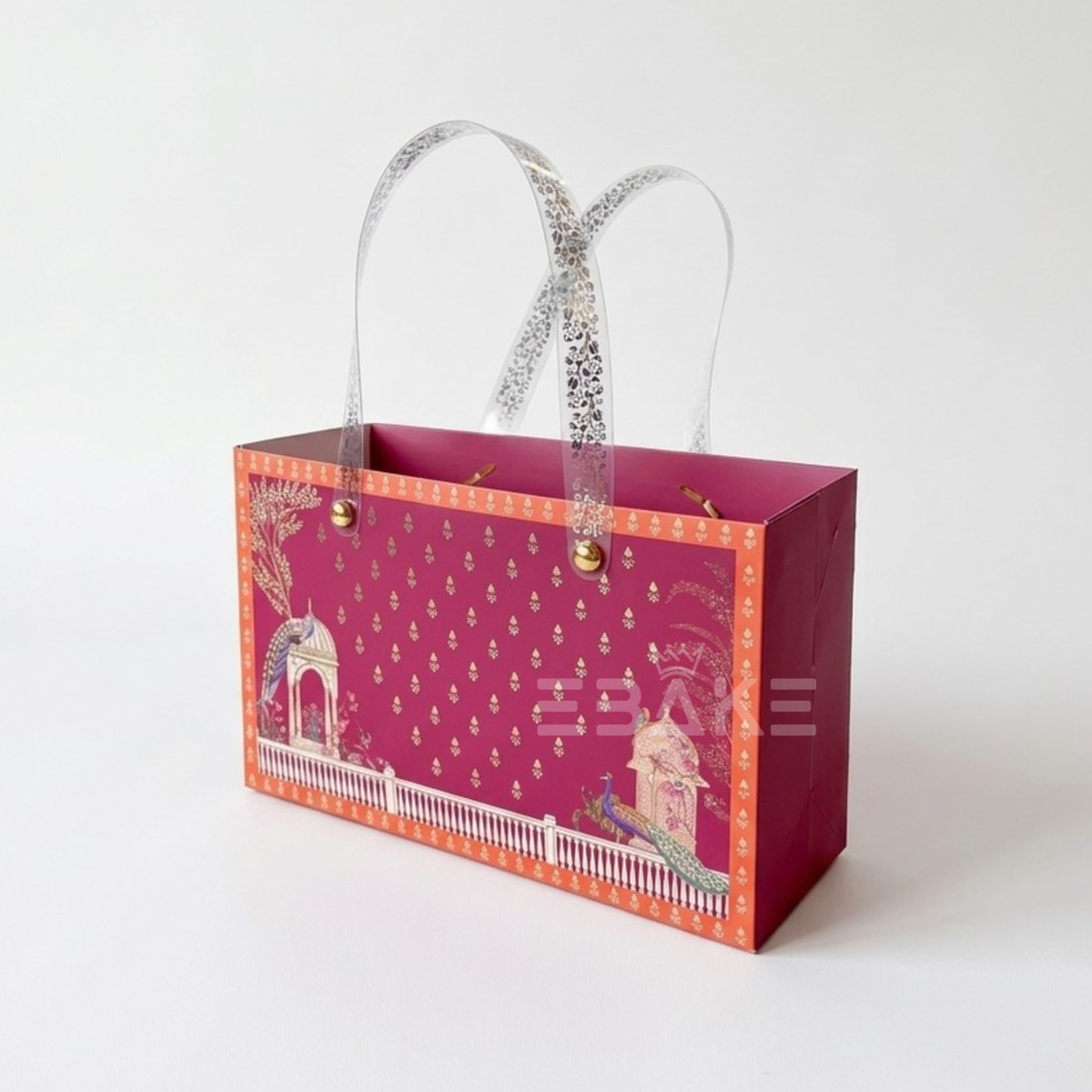 2 Jar Festive Hamper Box With Jar -  Royal Magenta (Set Of 2 Boxes)