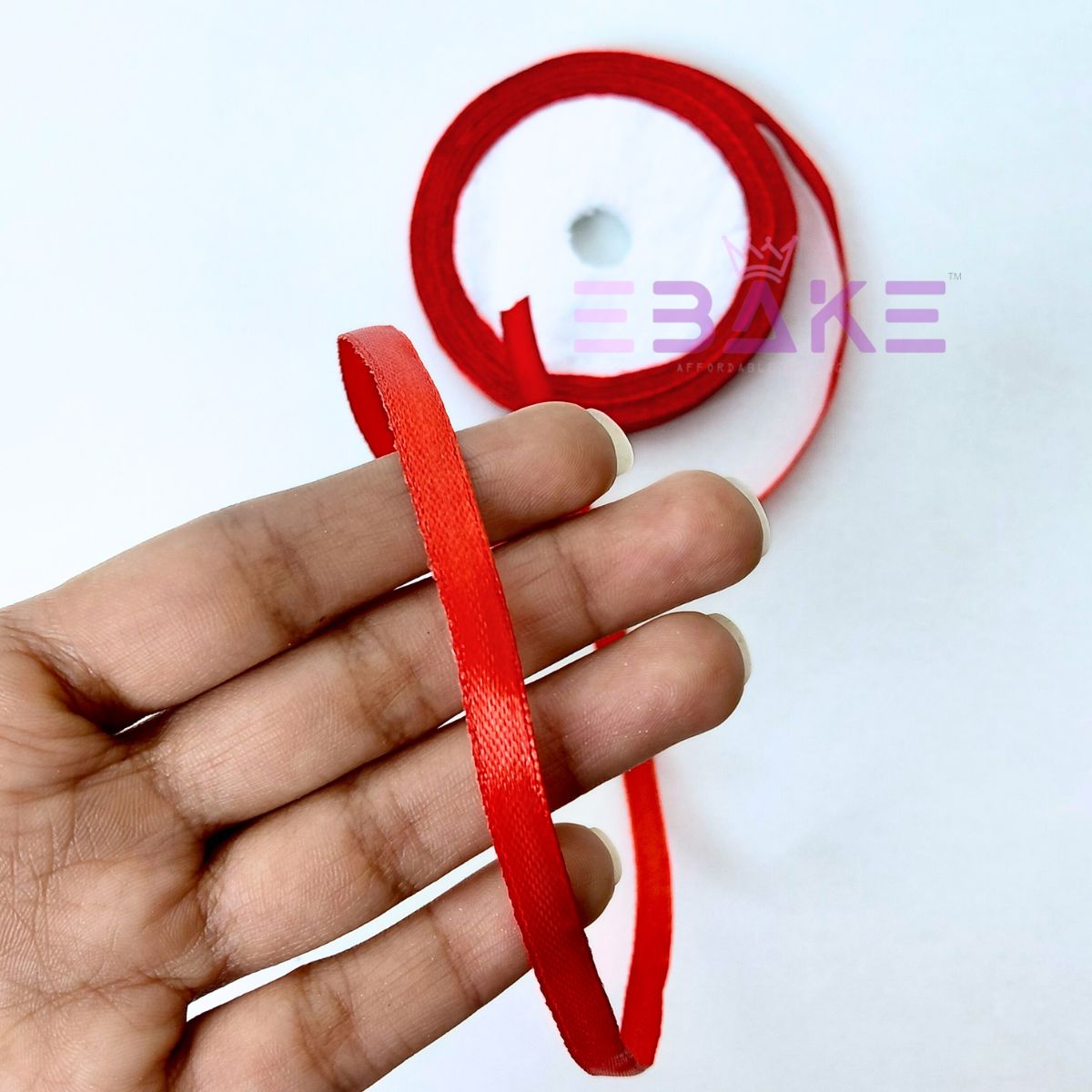 Dark Red Satin Ribbon 0.25 Inch