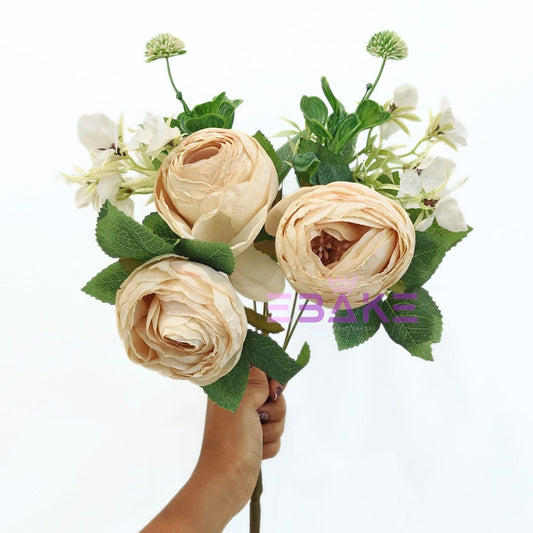 A1757 Premium Dried Jumbo Rose Bunch (3 Roses With Fillers)