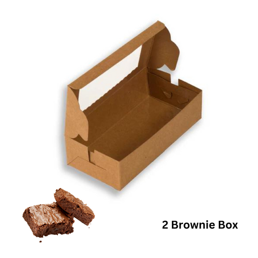 2 Piece Brownie Box Inside Coated