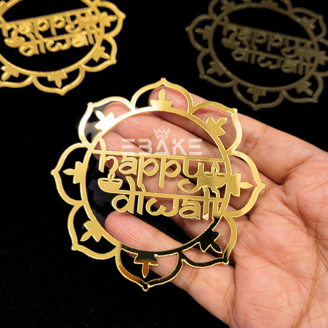 Happy Diwali 3 Inch Cutout (Set of 3) A589