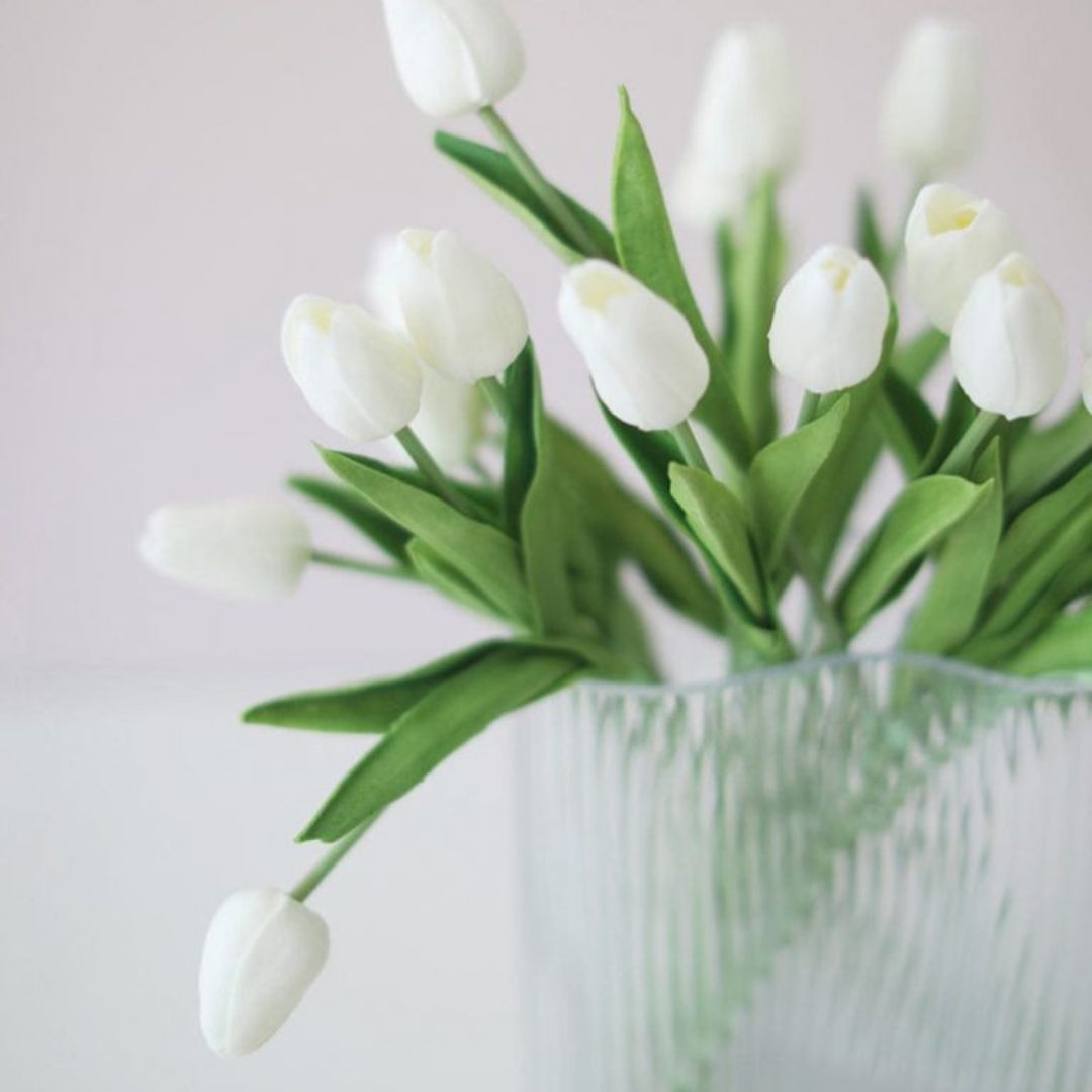 A938 White Tulips Bunch (10 Tulips)