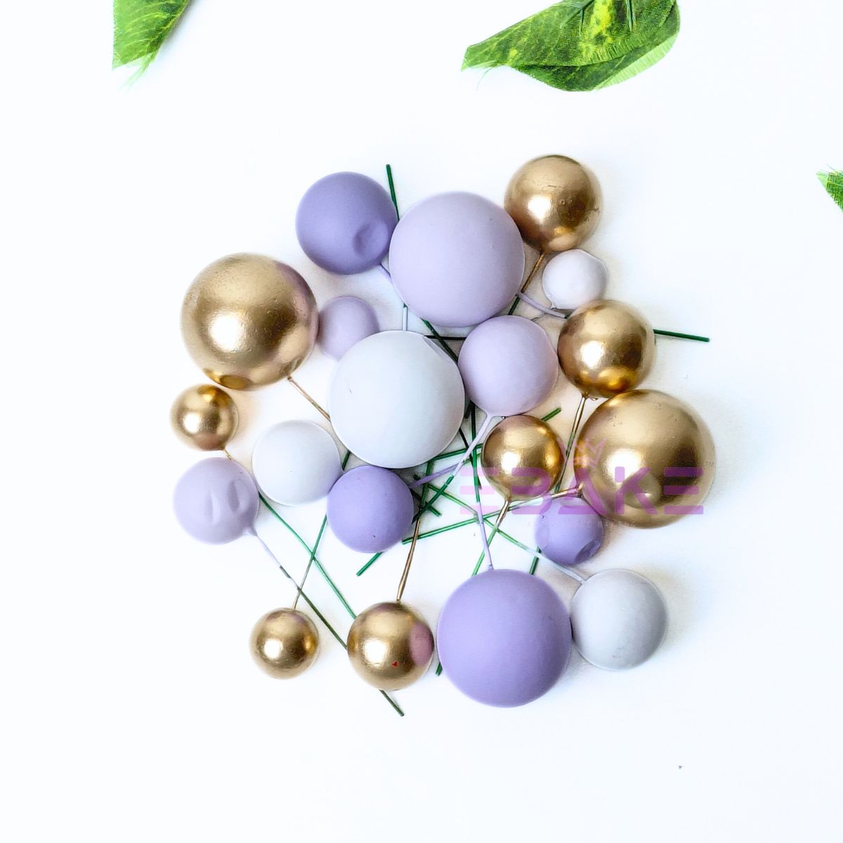 Lavender Mix Faux Balls- Set Of 20 Pieces