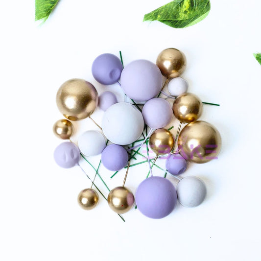 Lavender Mix Faux Balls- Set Of 20 Pieces