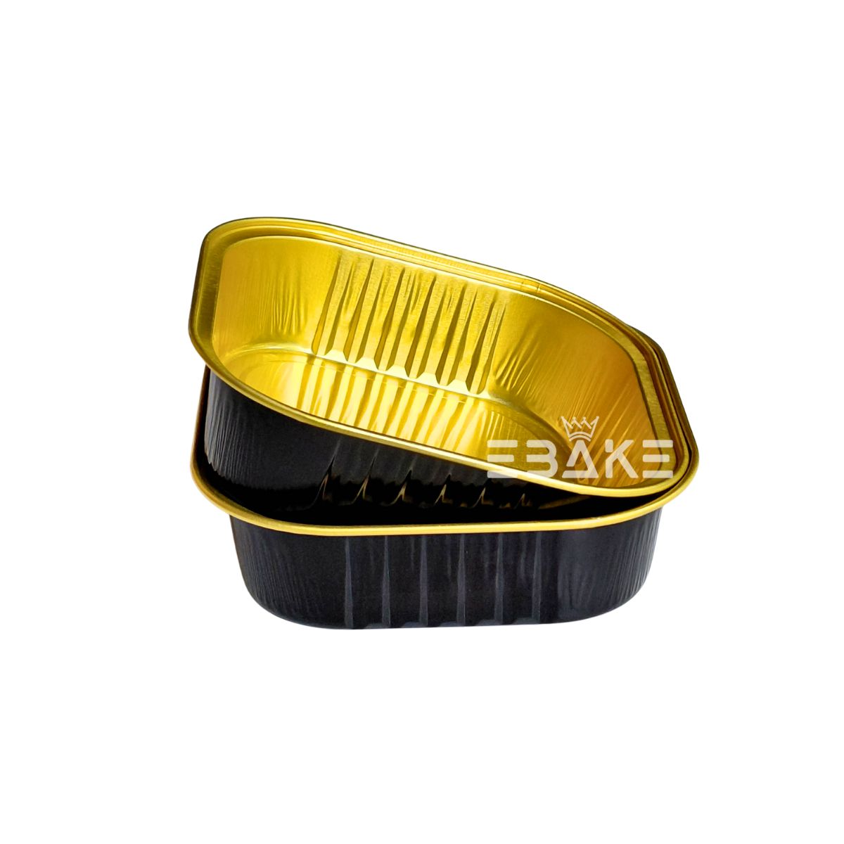 Aluminium  Foil Square Baking Cup With Lid (Black)