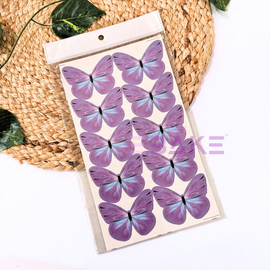 Paper Butterflies - Dark Lavender (Set of 10 Pieces) B004